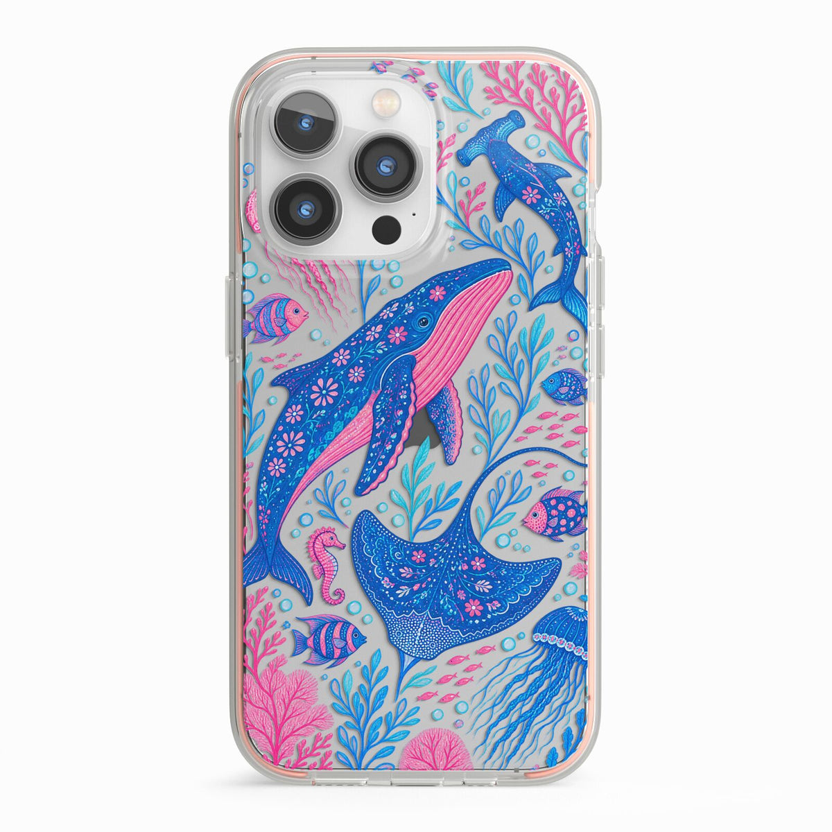 Reef Rhapsody iPhone 13 Pro TPU Impact Case with Pink Edges