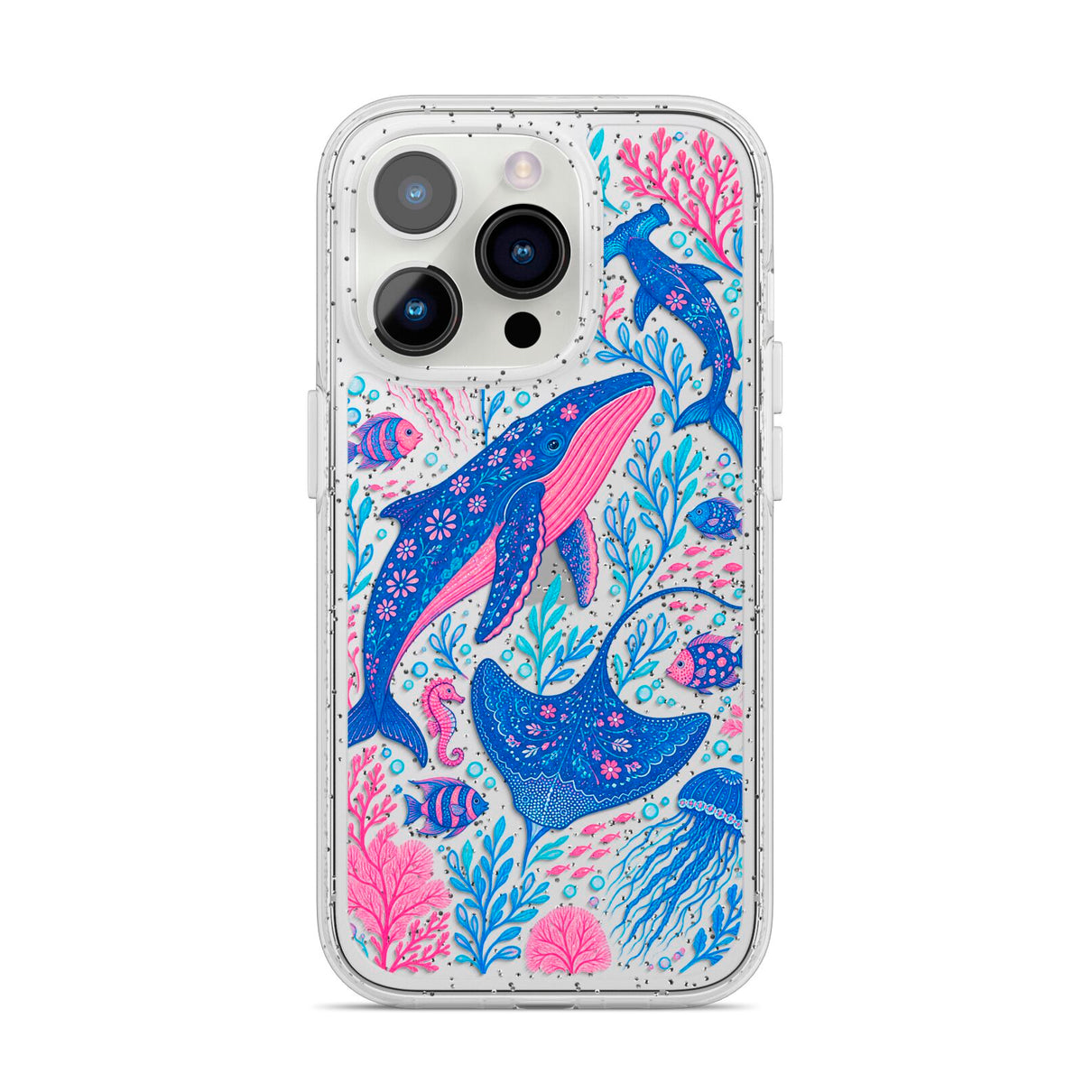 Reef Rhapsody iPhone 14 Pro Glitter Tough Case Silver