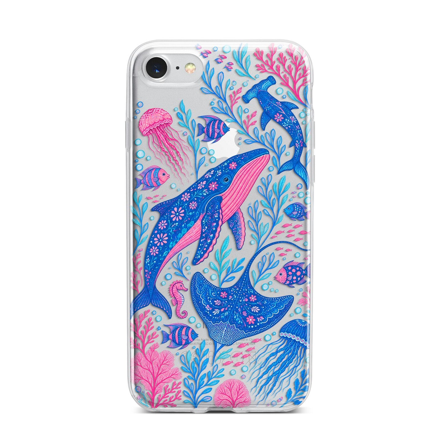 Reef Rhapsody iPhone 7 Bumper Case on Silver iPhone