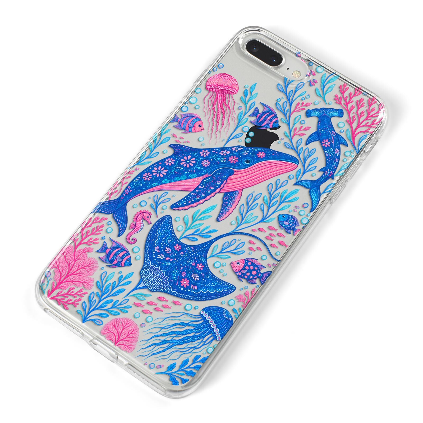 Reef Rhapsody iPhone 8 Plus Bumper Case on Silver iPhone Alternative Image