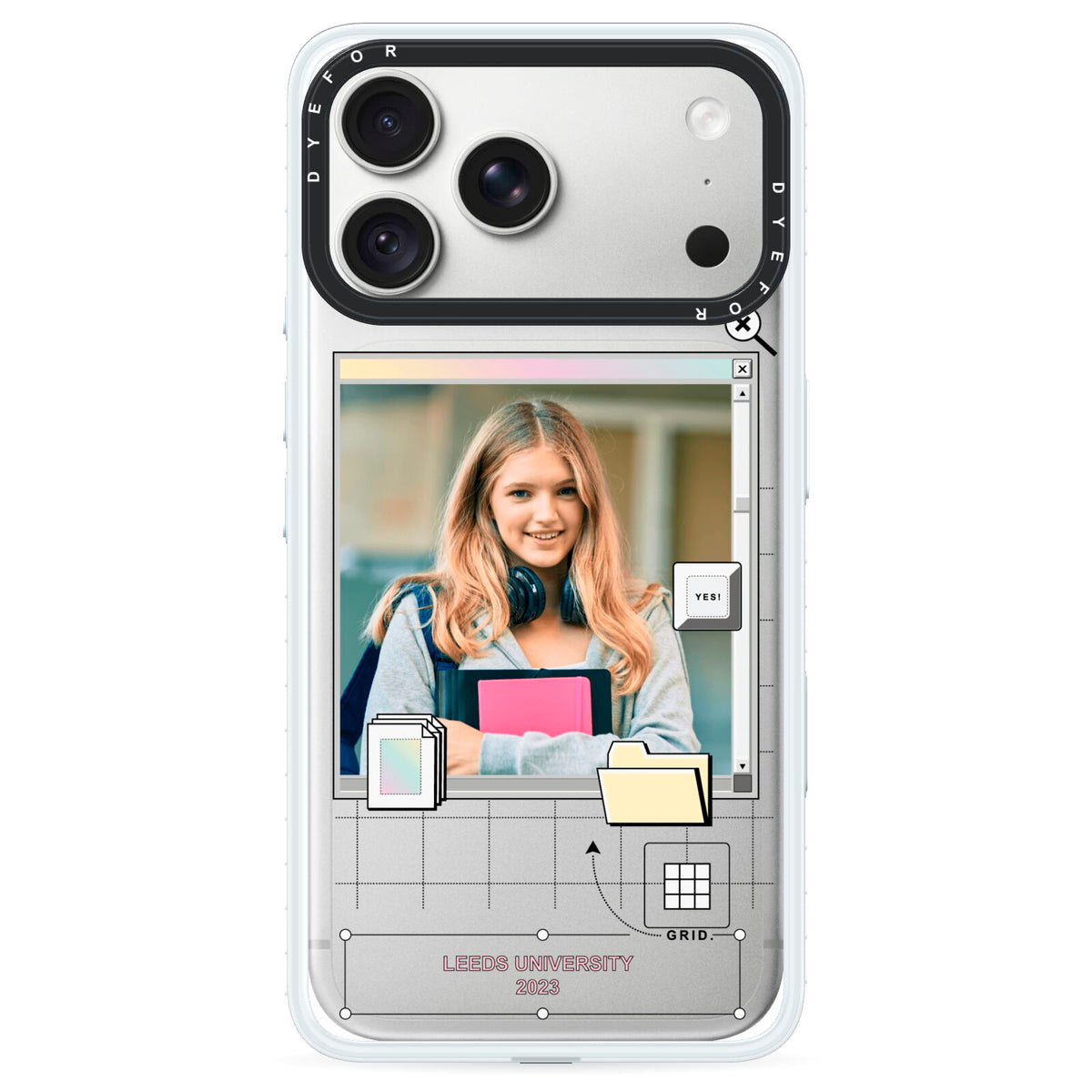 Retro Computer Photo iPhone 18 Pro Black Impact Pre order Case on Silver phone