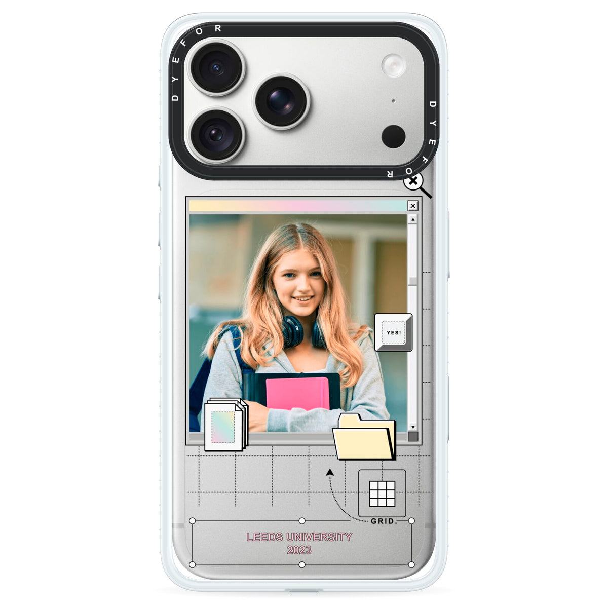 Retro Computer Photo iPhone 18 Pro Max Black Impact Pre order Case on Silver phone