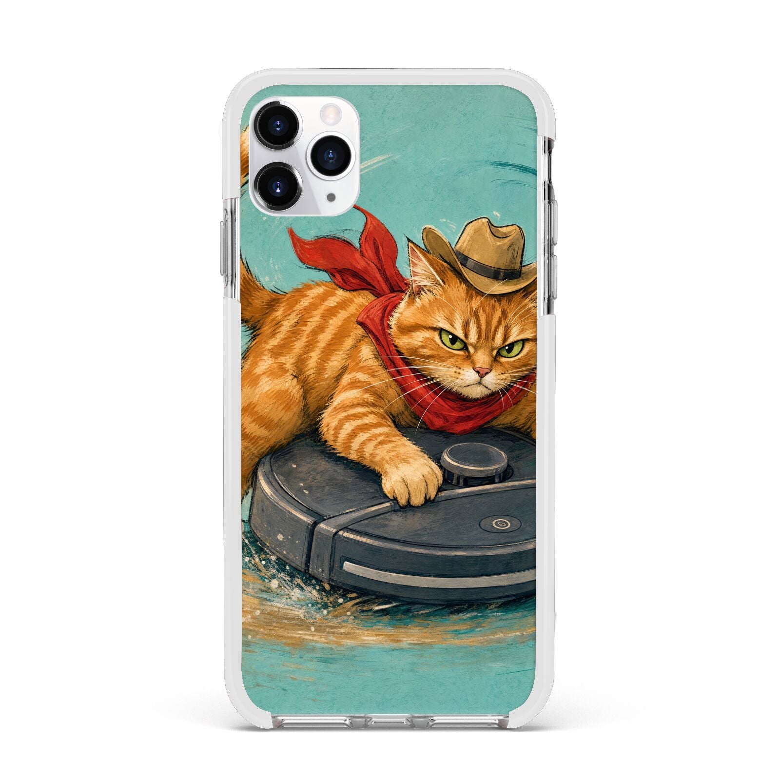 Robo Rodeo Apple iPhone 11 Pro Max in Silver with White Impact Case