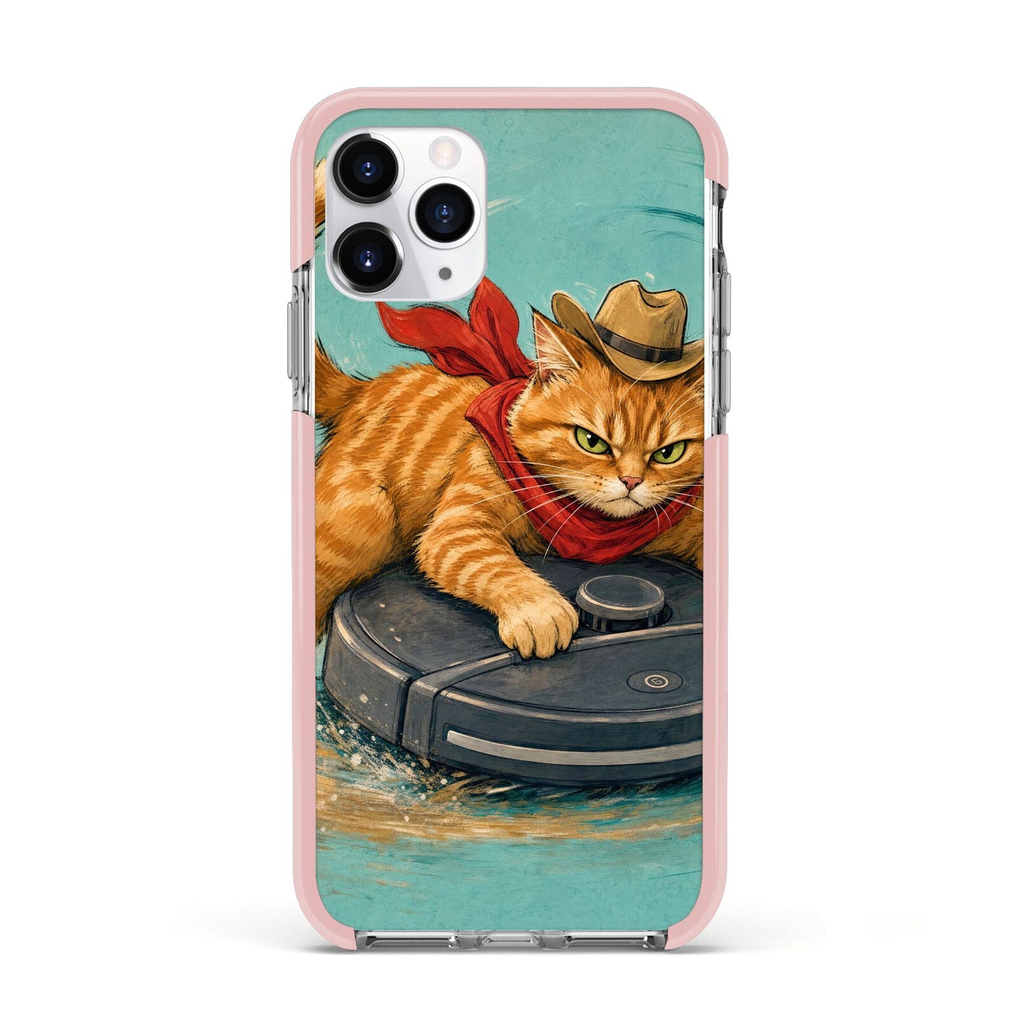 Robo Rodeo Apple iPhone 11 Pro in Silver with Pink Impact Case