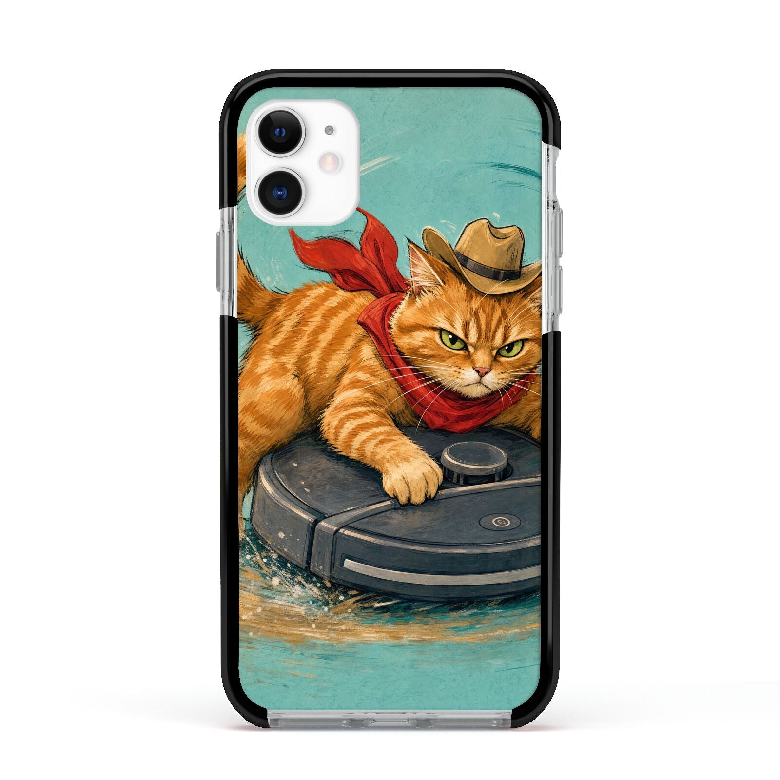 Robo Rodeo Apple iPhone 11 in White with Black Impact Case