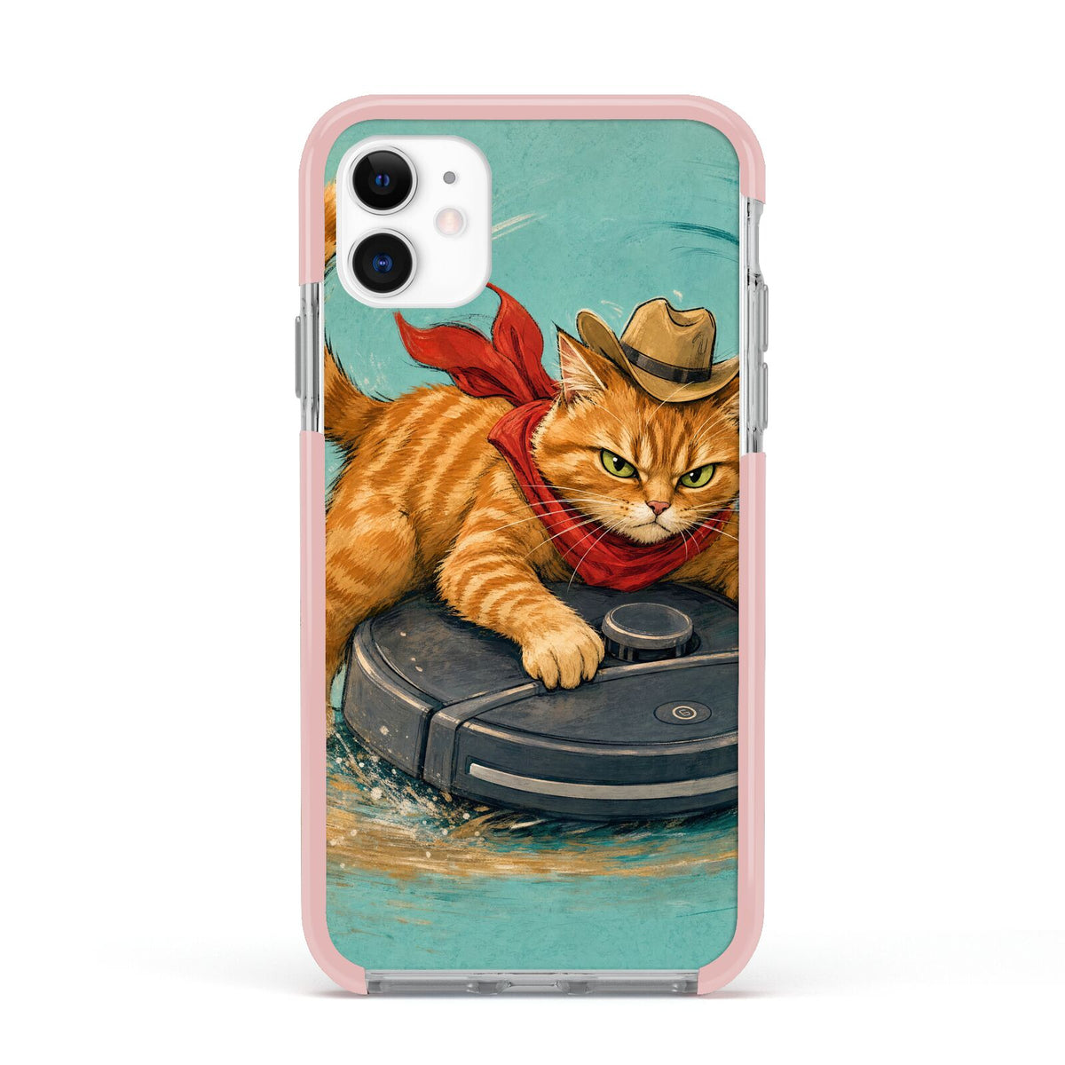Robo Rodeo Apple iPhone 11 in White with Pink Impact Case