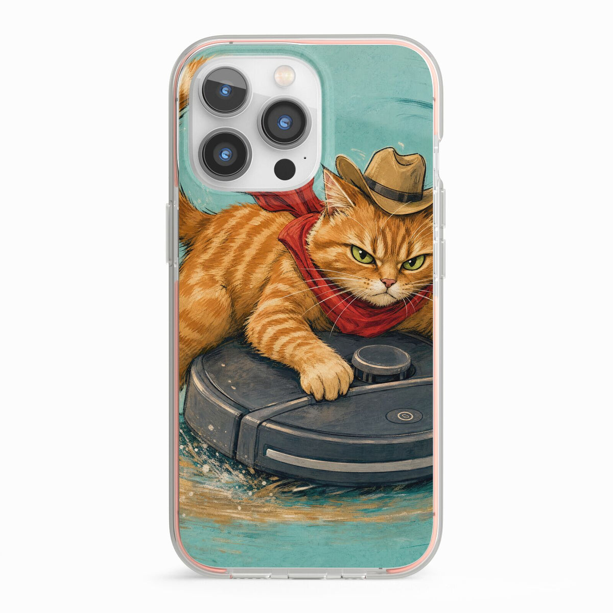 Robo Rodeo iPhone 13 Pro TPU Impact Case with Pink Edges