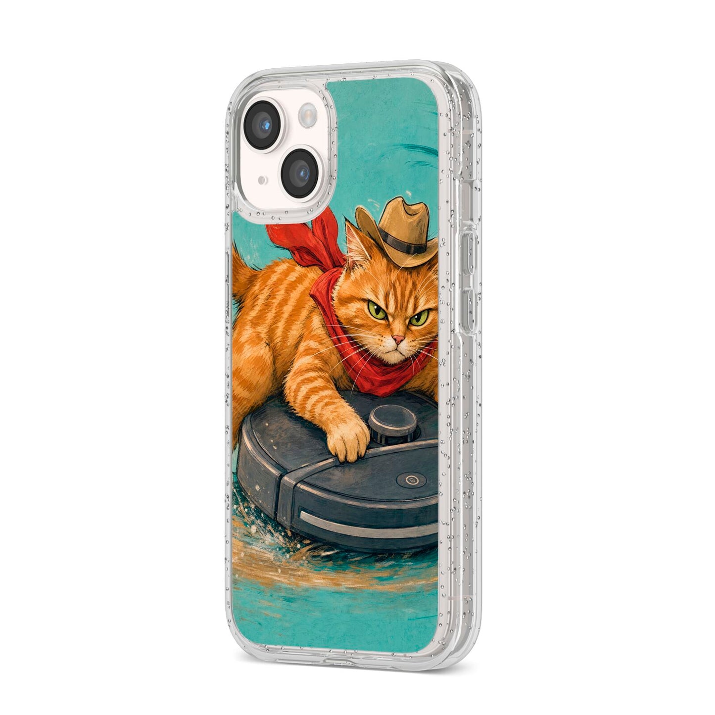 Robo Rodeo iPhone 14 Glitter Tough Case Starlight Angled Image