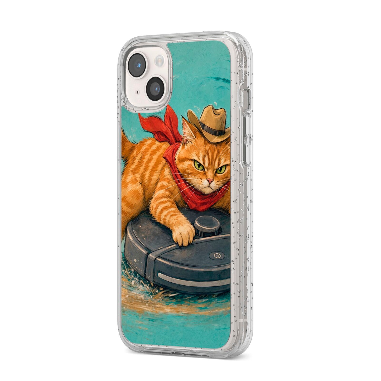 Robo Rodeo iPhone 14 Plus Glitter Tough Case Starlight Angled Image