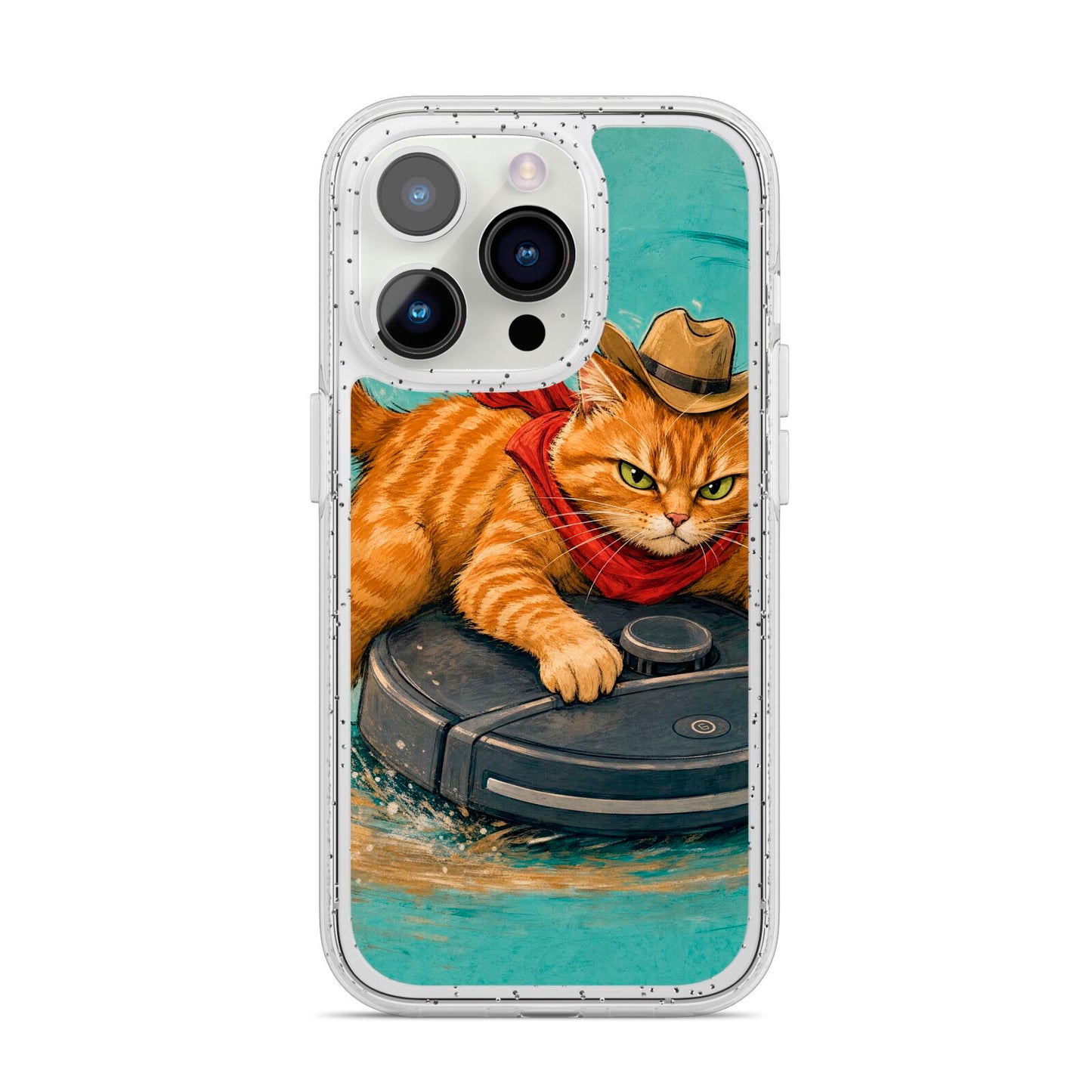Robo Rodeo iPhone 14 Pro Glitter Tough Case Silver