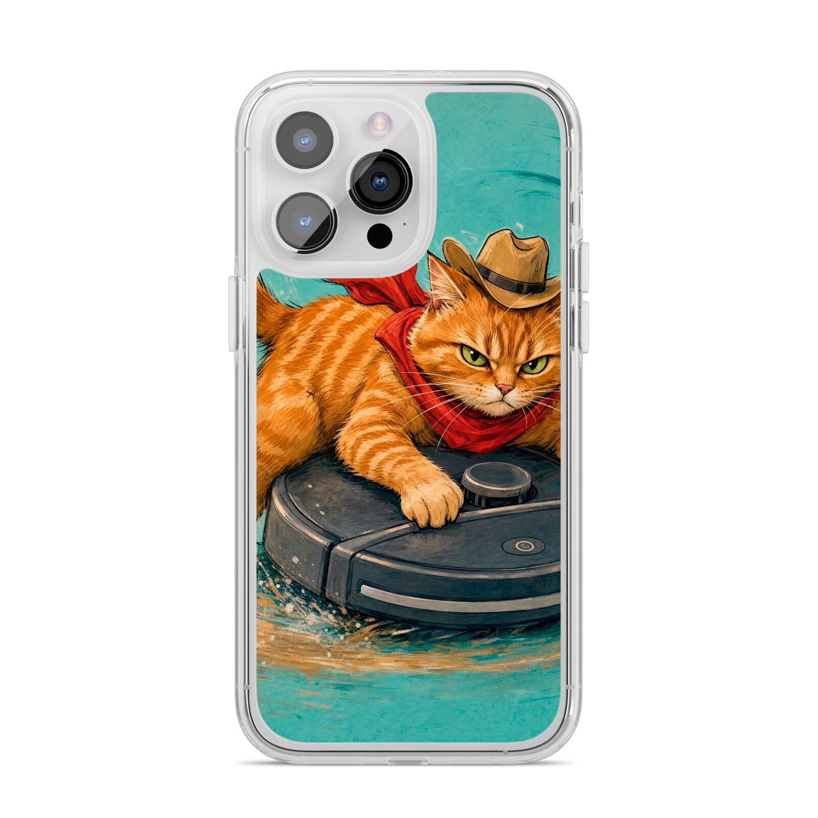 Robo Rodeo iPhone 14 Pro Max Clear Tough Case Silver