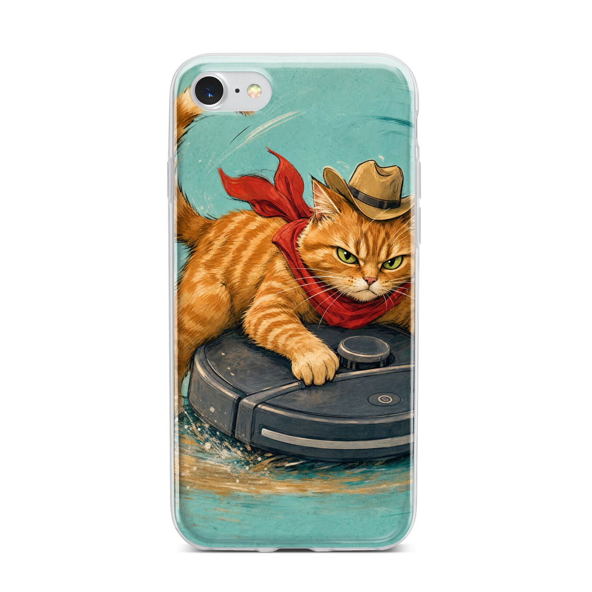 Robo Rodeo iPhone 7 Bumper Case on Silver iPhone
