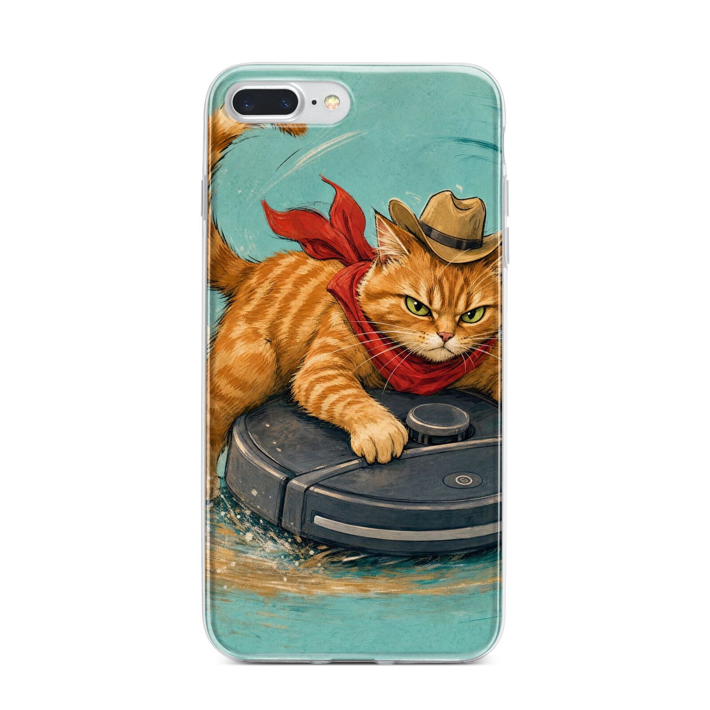 Robo Rodeo iPhone 7 Plus Bumper Case on Silver iPhone