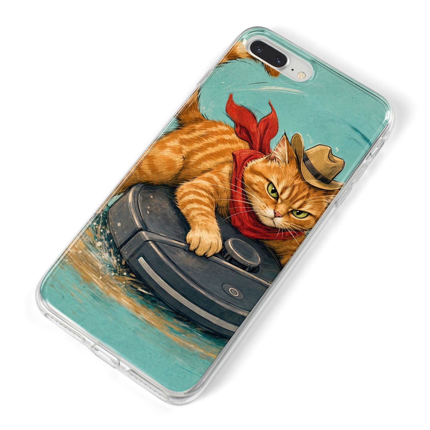 Robo Rodeo iPhone 8 Plus Bumper Case on Silver iPhone Alternative Image