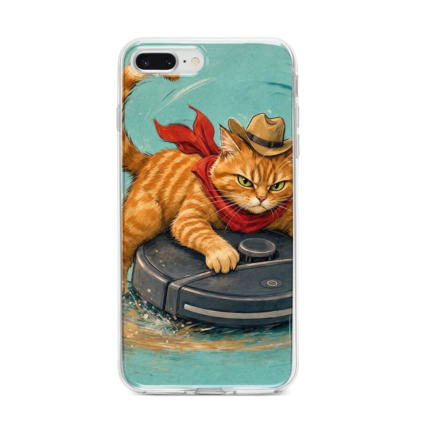 Robo Rodeo iPhone 8 Plus Bumper Case on Silver iPhone