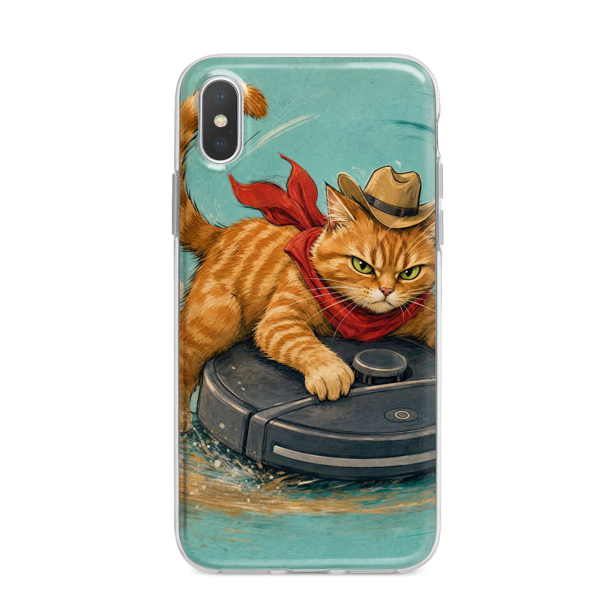 Robo Rodeo iPhone X Bumper Case on Silver iPhone Alternative Image 1