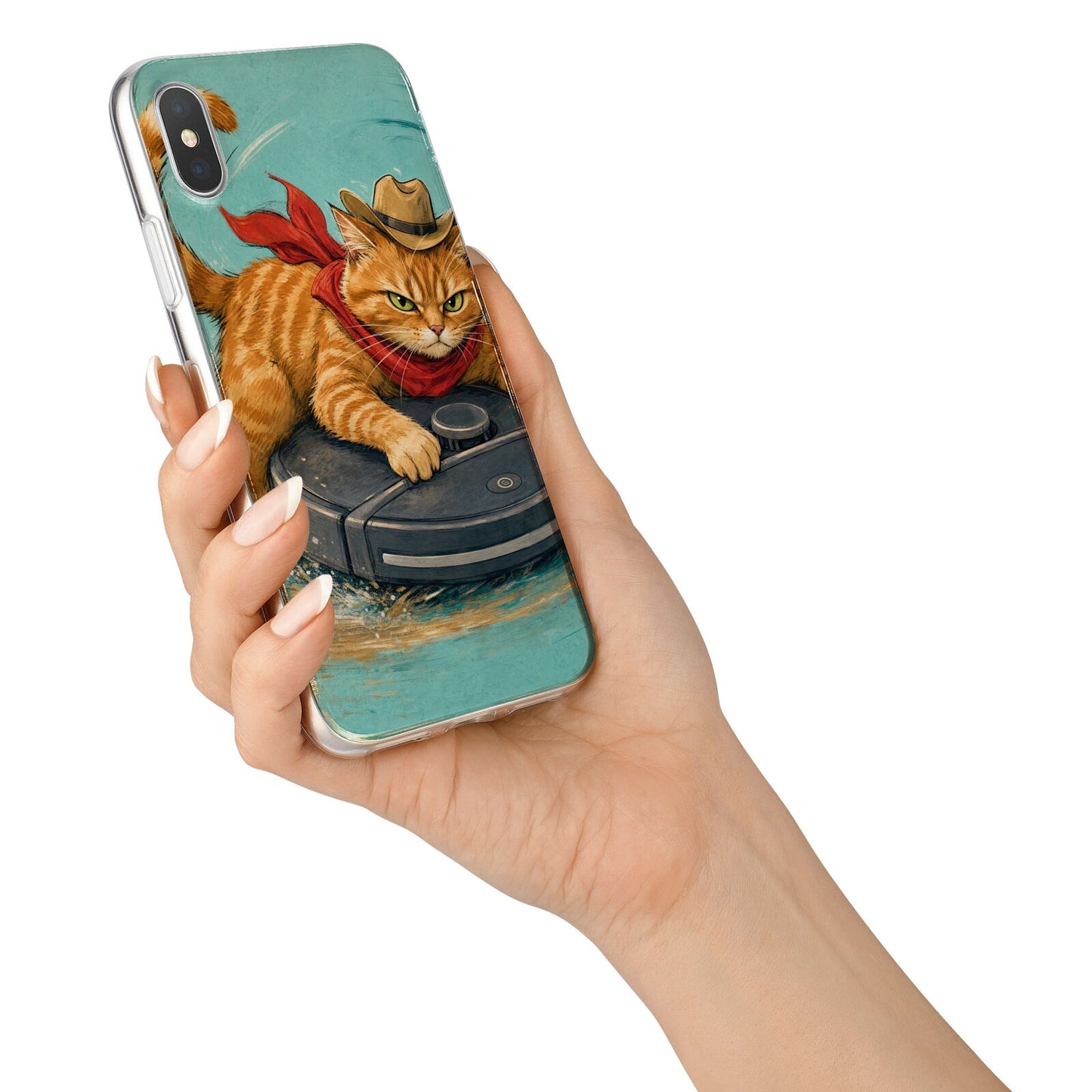Robo Rodeo iPhone X Bumper Case on Silver iPhone Alternative Image 2