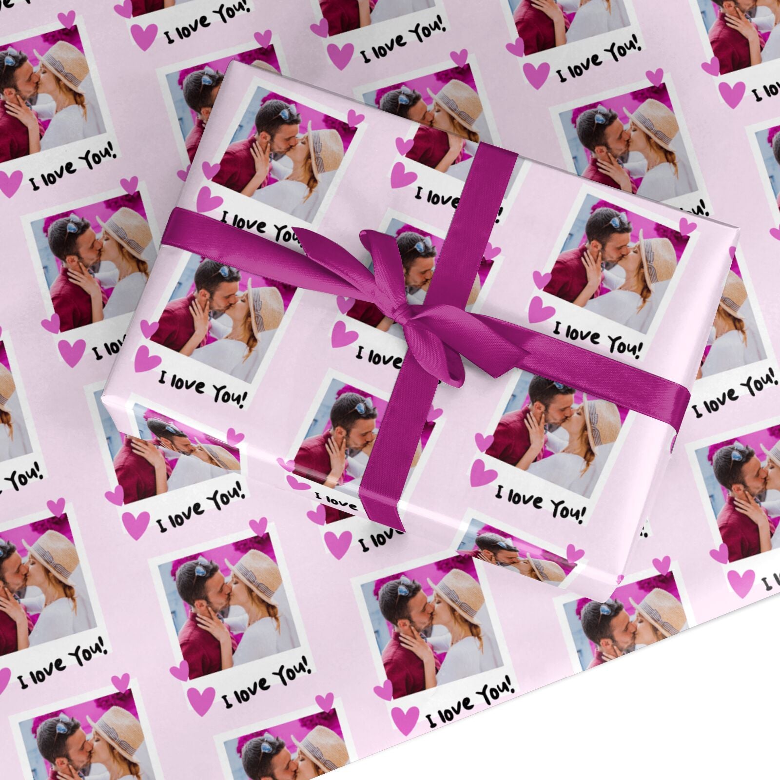 Romantic Photo Valentine Custom Wrapping Paper