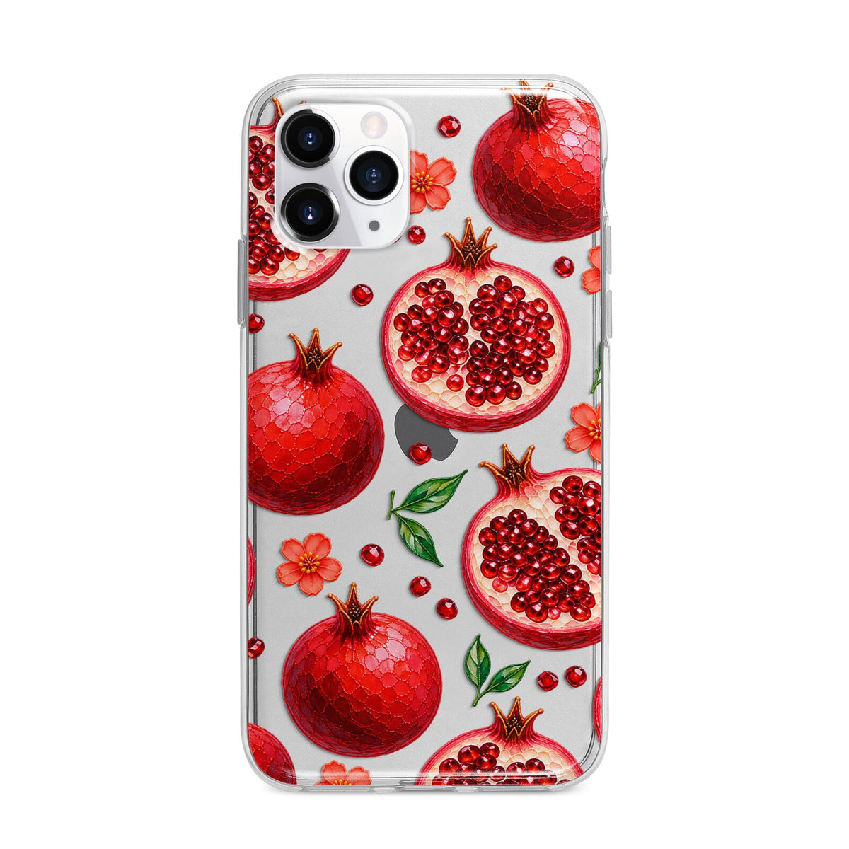 Ruby Orchard Apple iPhone 11 Pro Max in Silver with Bumper Case