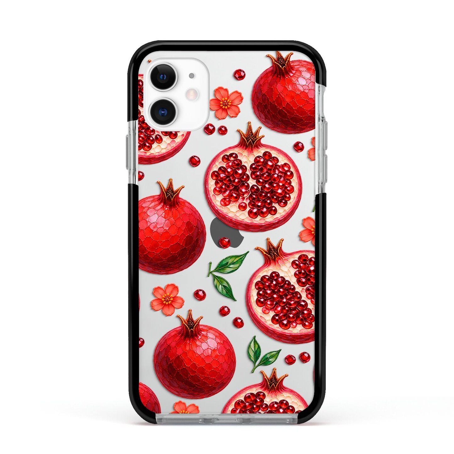 Ruby Orchard Apple iPhone 11 in White with Black Impact Case