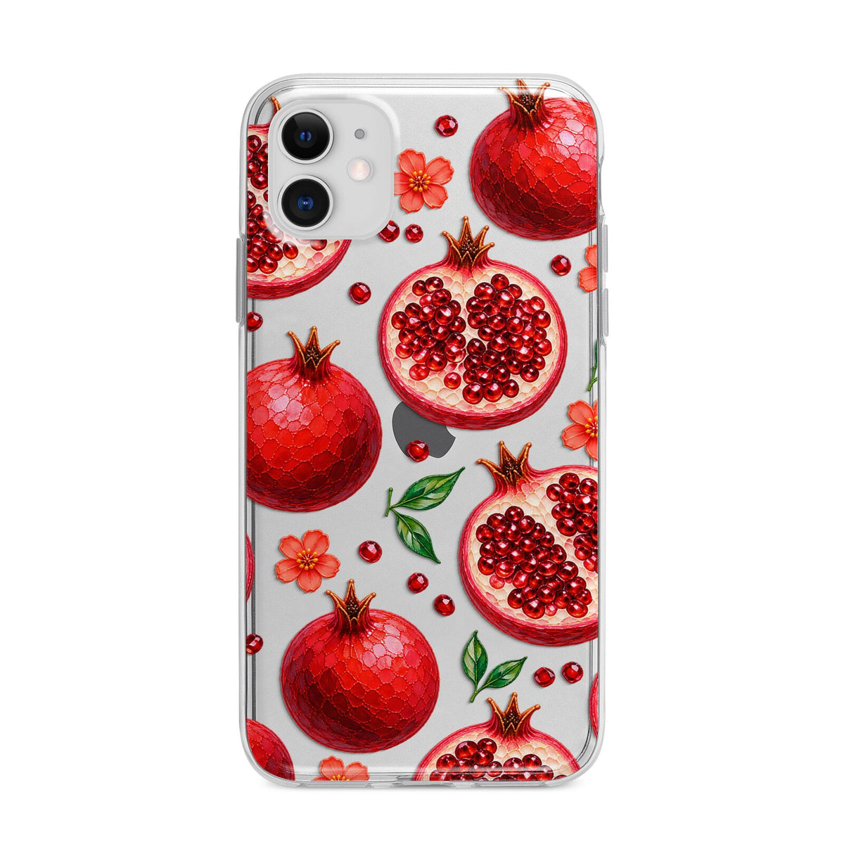 Ruby Orchard Apple iPhone 11 in White with Bumper Case