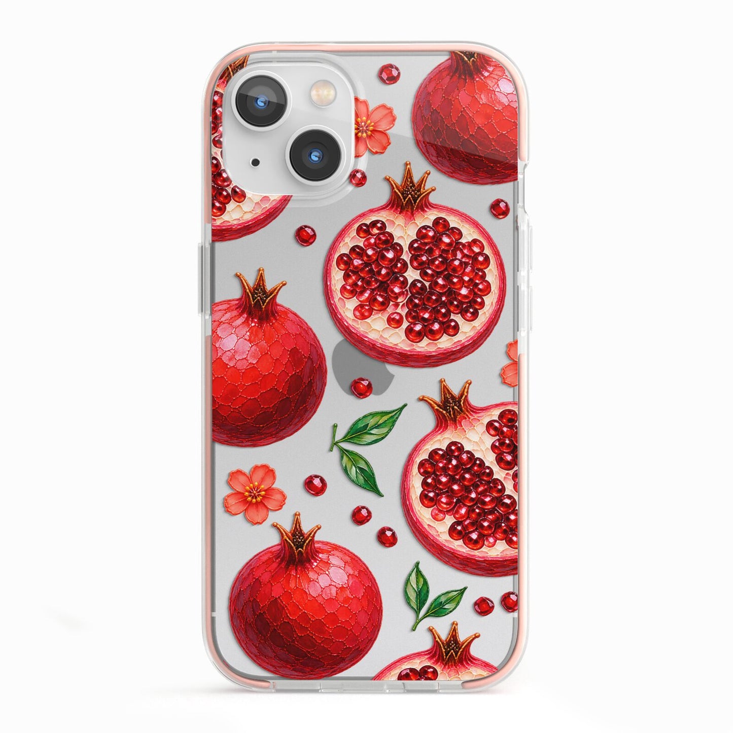Ruby Orchard iPhone 13 TPU Impact Case with Pink Edges