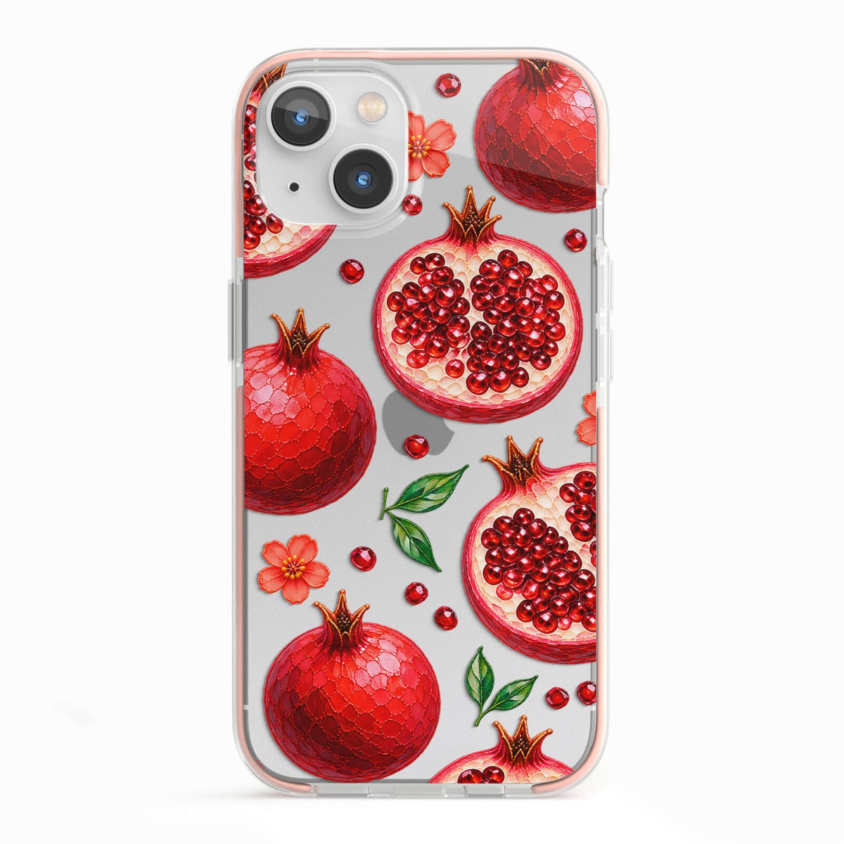 Ruby Orchard iPhone 13 TPU Impact Case with Pink Edges