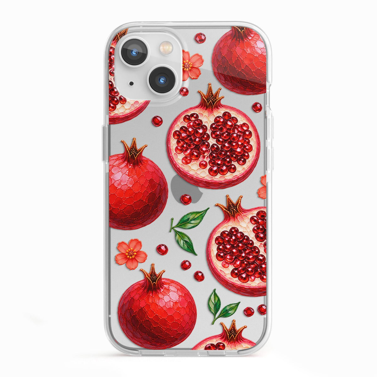 Ruby Orchard iPhone 13 TPU Impact Case with White Edges