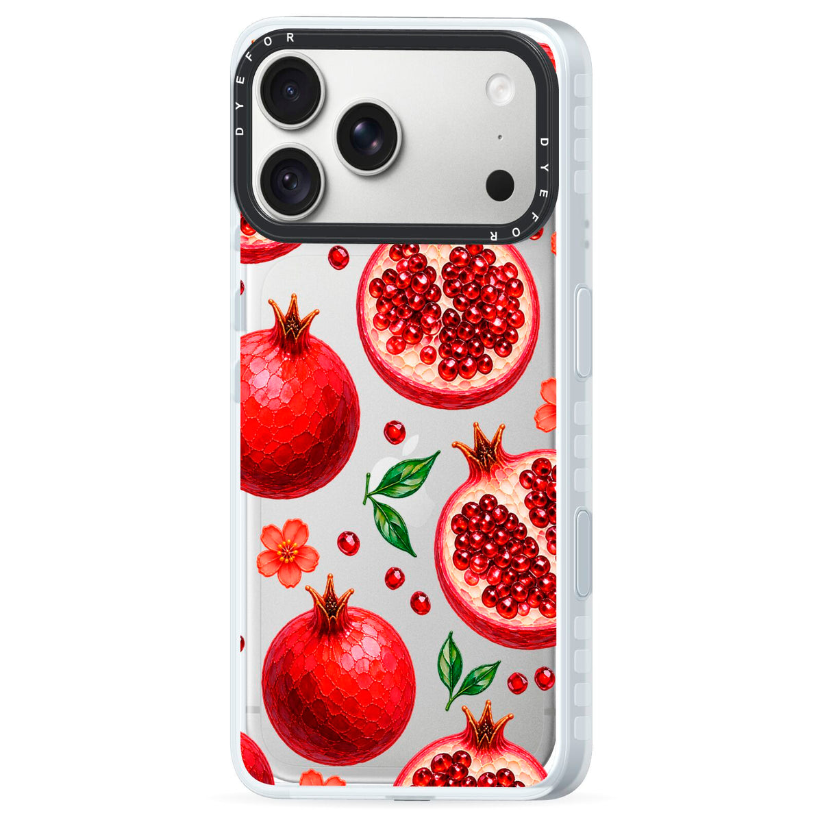 Ruby Orchard iPhone 18 Pro Max Black Impact Pre order Case Side Angle on Silver phone