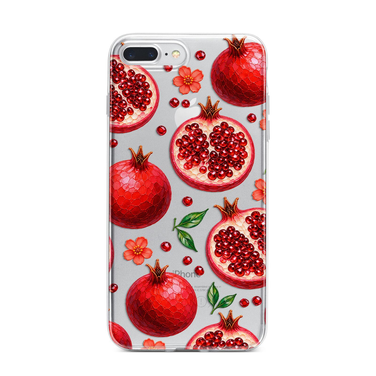 Ruby Orchard iPhone 7 Plus Bumper Case on Silver iPhone