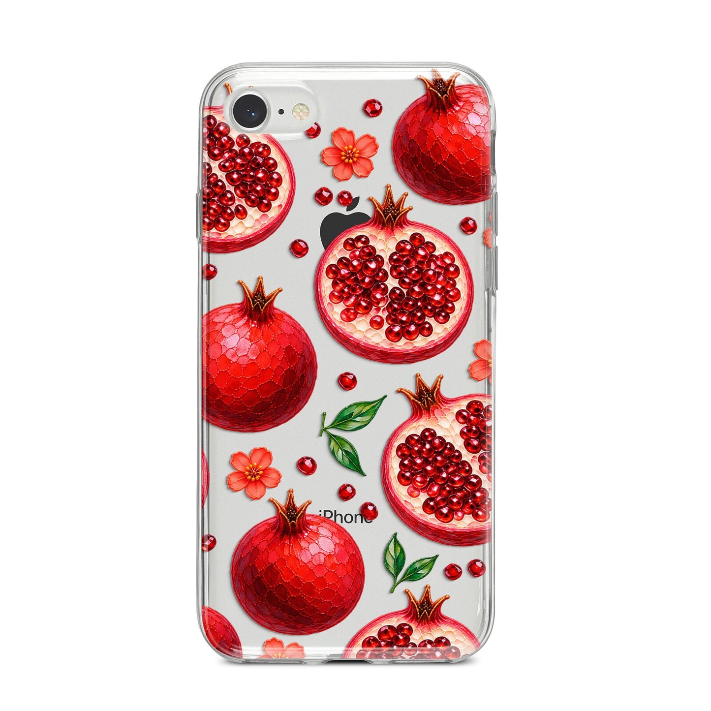 Ruby Orchard iPhone 8 Bumper Case on Silver iPhone