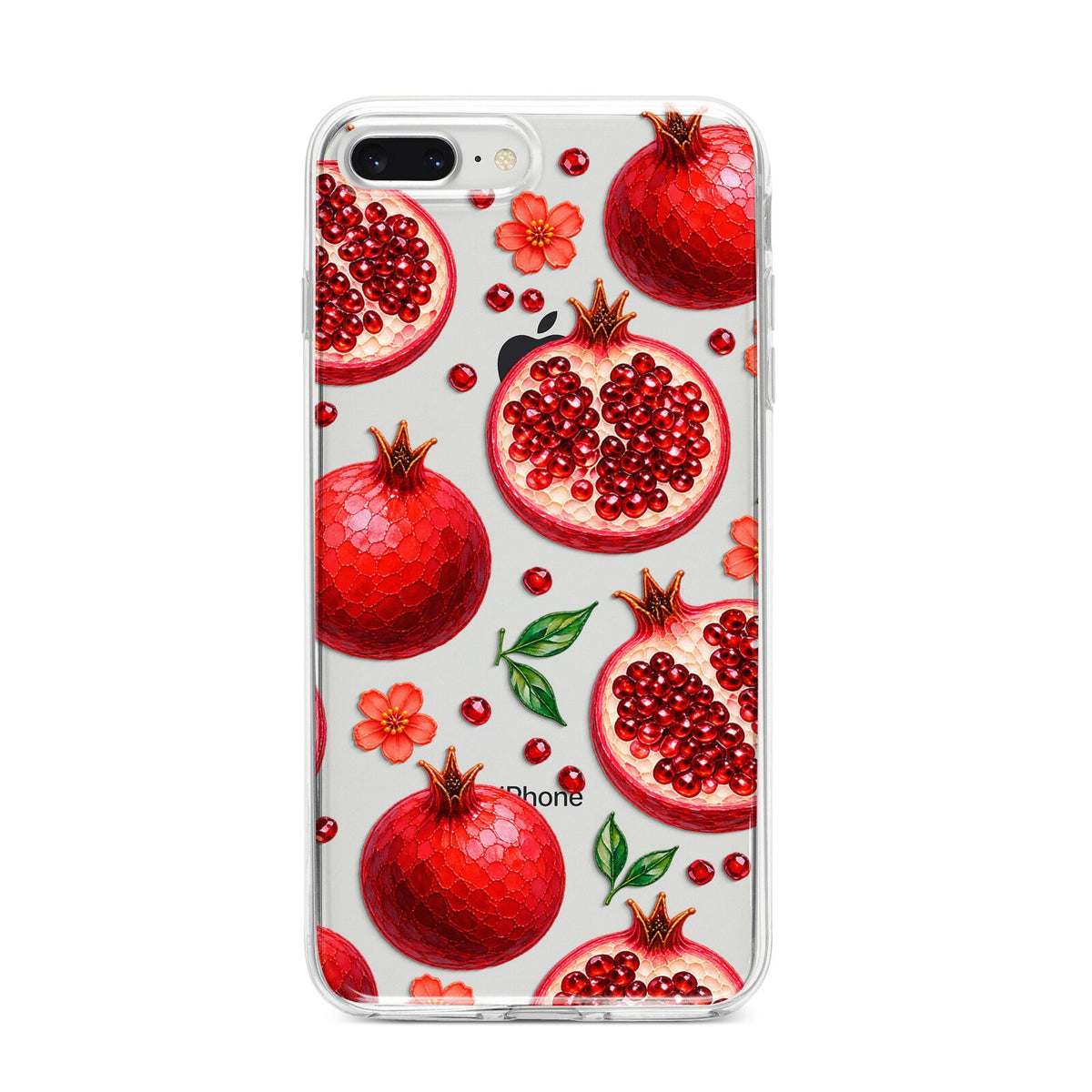 Ruby Orchard iPhone 8 Plus Bumper Case on Silver iPhone
