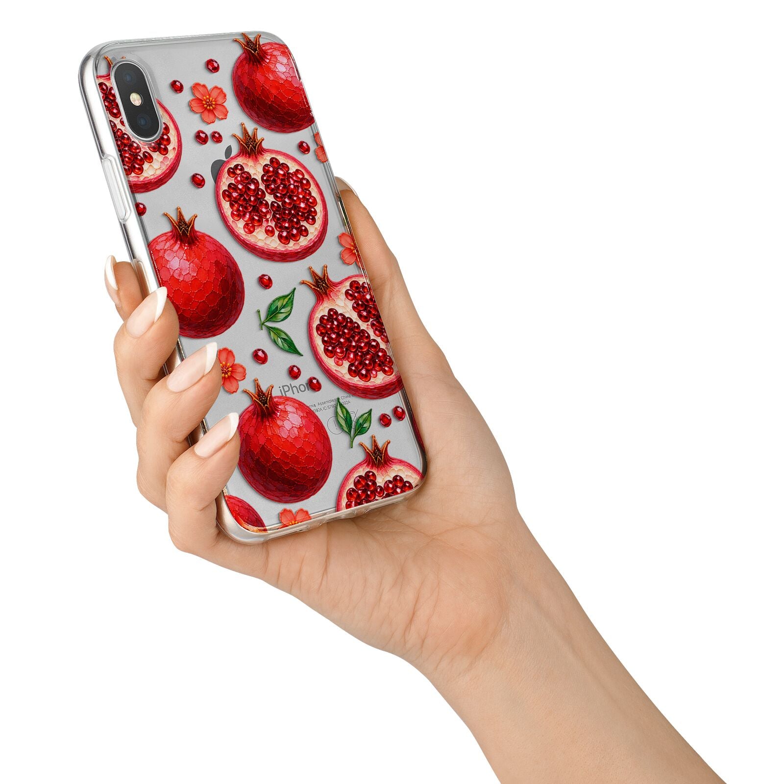 Ruby Orchard iPhone X Bumper Case on Silver iPhone Alternative Image 2