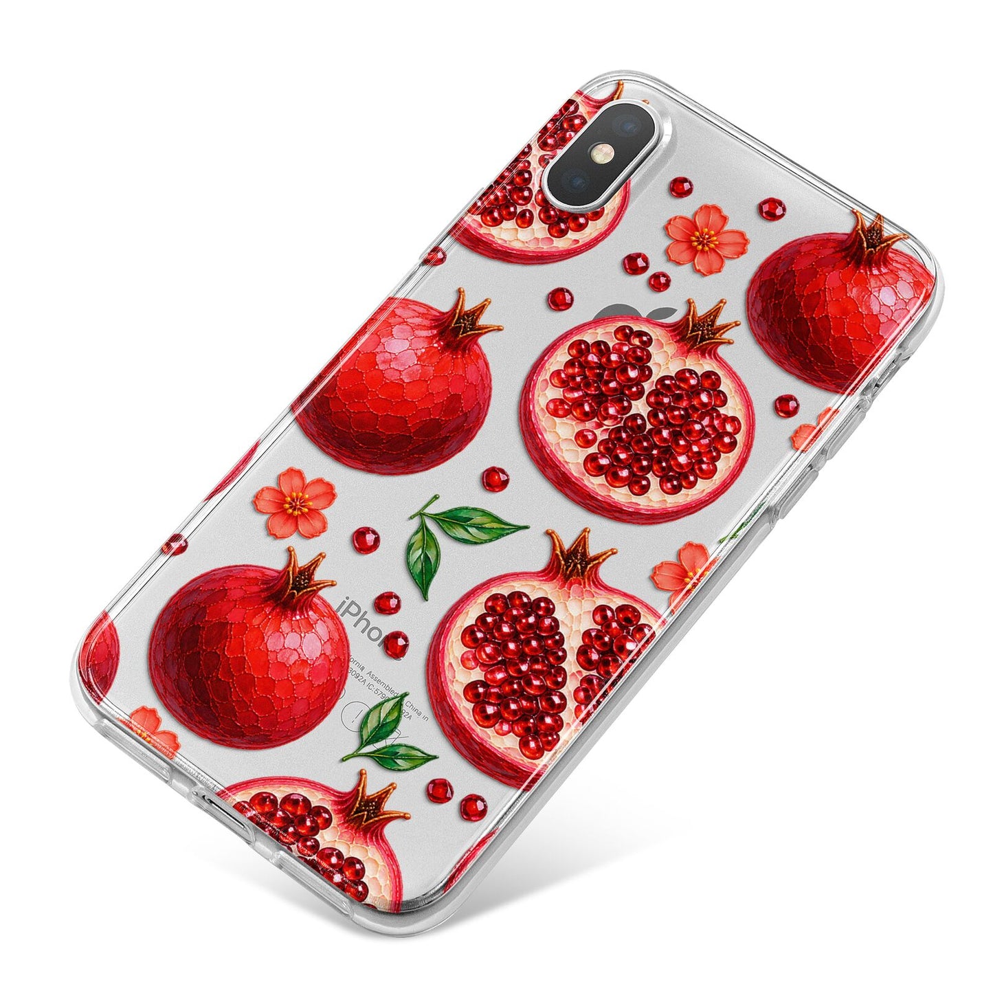 Ruby Orchard iPhone X Bumper Case on Silver iPhone