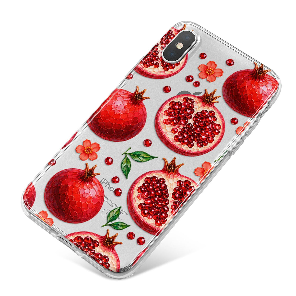 Ruby Orchard iPhone X Bumper Case on Silver iPhone