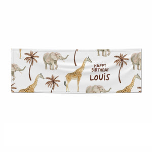 Safari Personalised Happy Birthday Banner