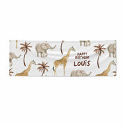 Safari Personalised Happy Birthday 6x2 Banner