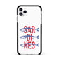 Sardines Word Art Apple iPhone 11 Pro Max in Silver with Black Impact Case