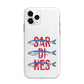 Sardines Word Art Apple iPhone 11 Pro in Silver with Bumper Case