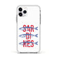 Sardines Word Art Apple iPhone 11 Pro in Silver with White Impact Case