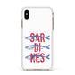 Sardines Word Art Apple iPhone Xs Max Impact Case White Edge on Gold Phone