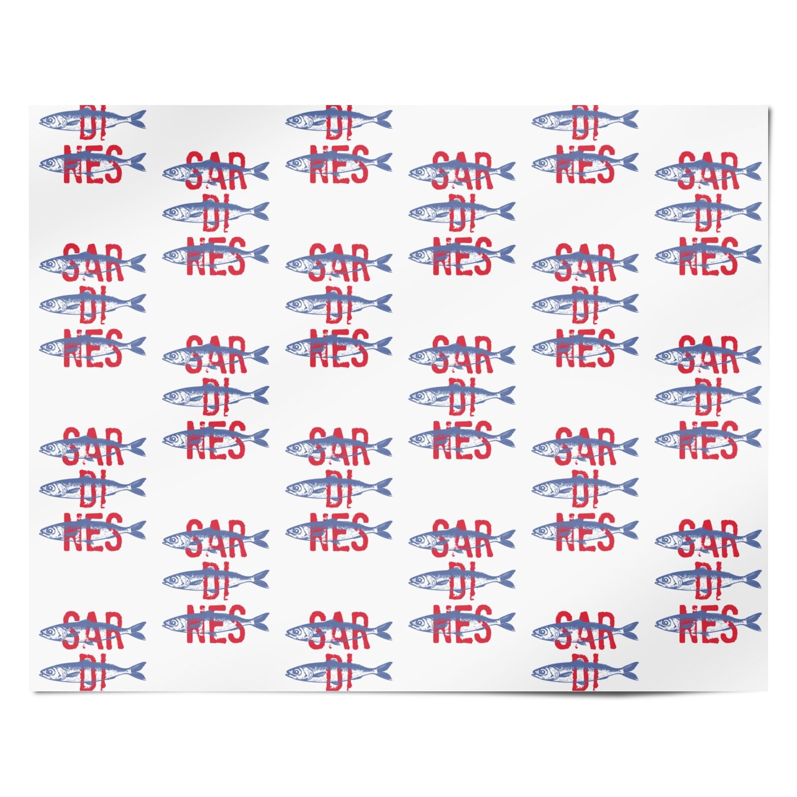 Sardines Word Art Personalised Wrapping Paper Alternative