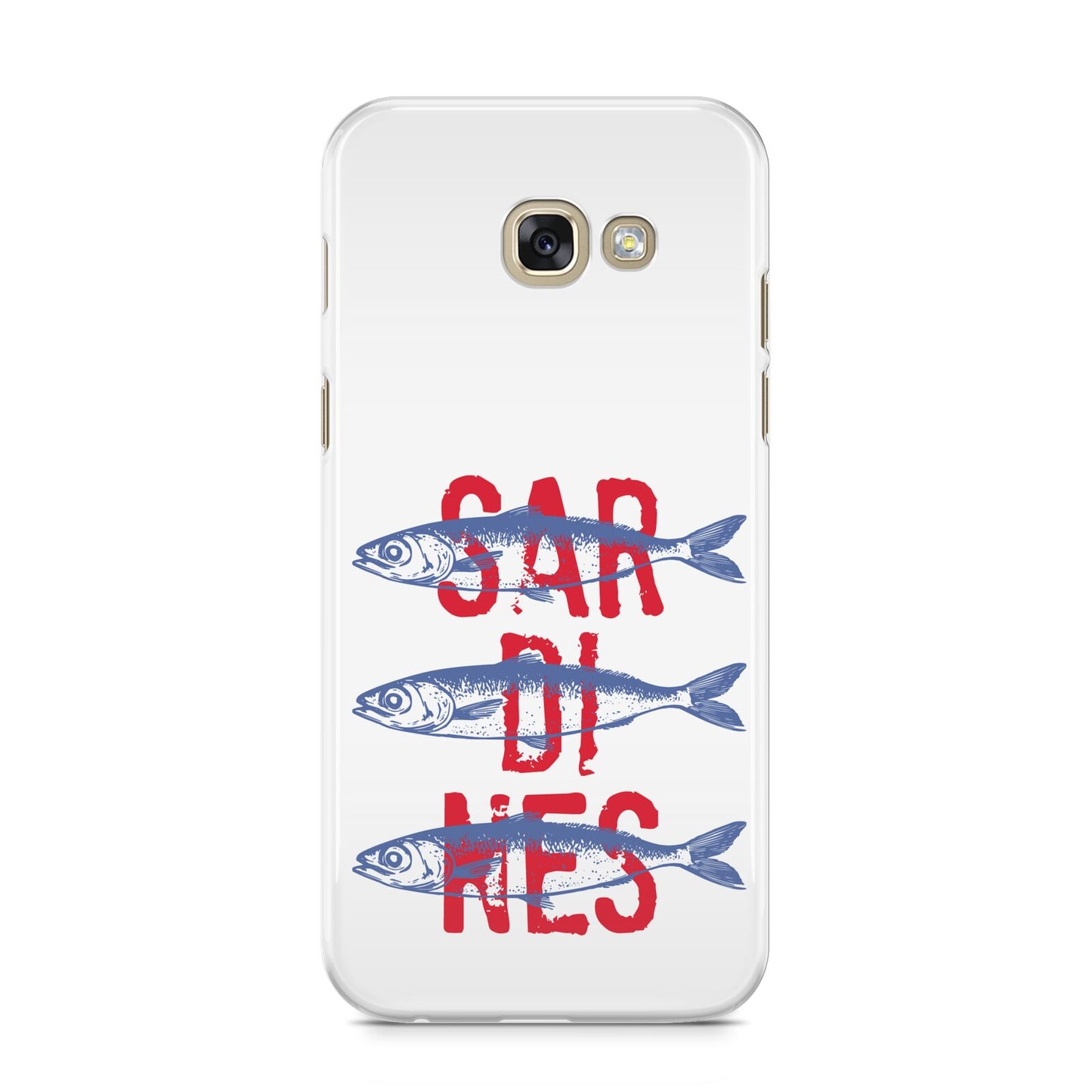 Sardines Word Art Samsung Galaxy A5 2017 Case on gold phone