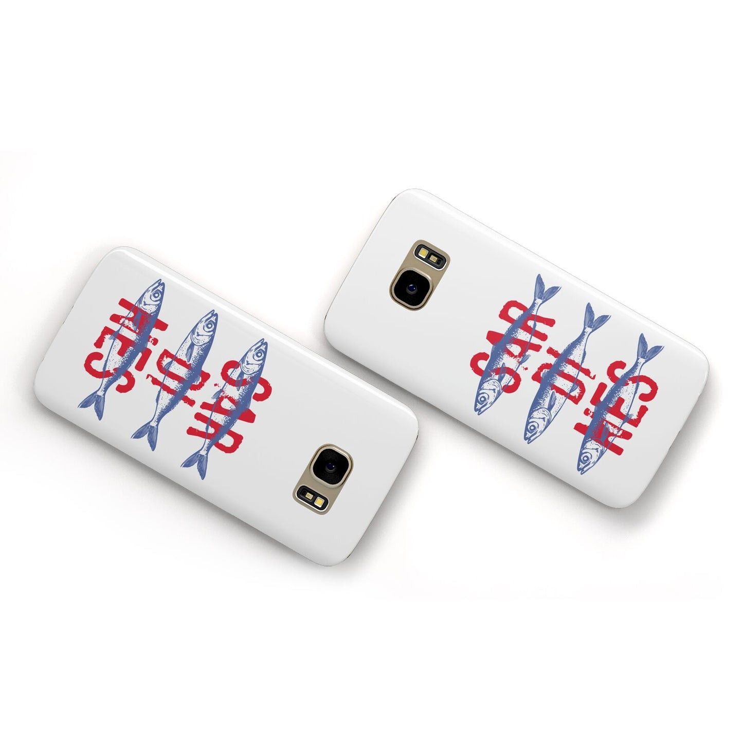 Sardines Word Art Samsung Galaxy Case Flat Overview