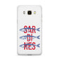 Sardines Word Art Samsung Galaxy J7 2016 Case on gold phone
