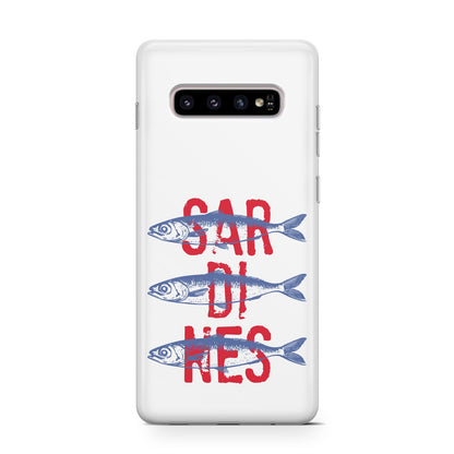 Sardines Word Art Samsung Galaxy S10 Case