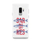 Sardines Word Art Samsung Galaxy S9 Plus Case on Silver phone