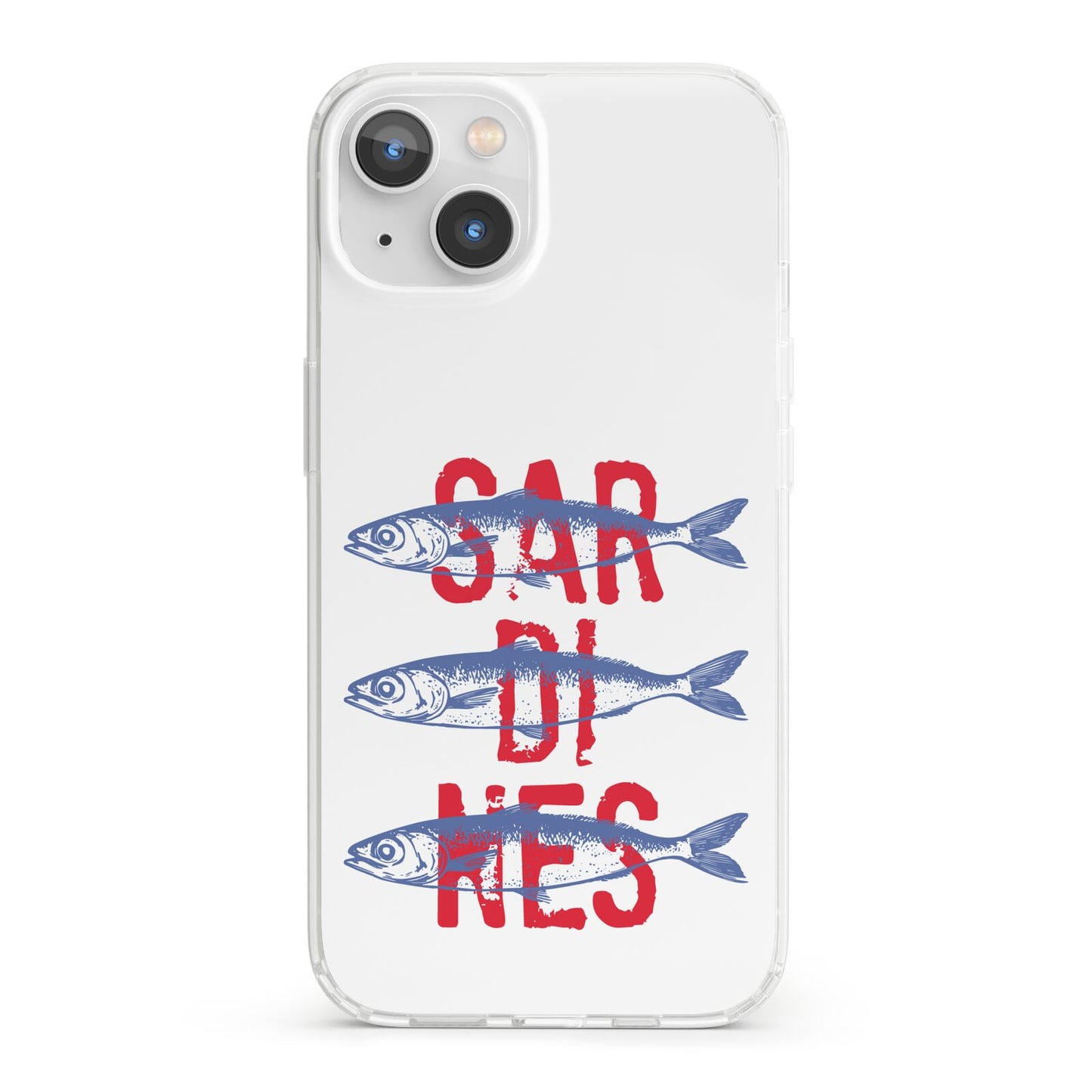 Sardines Word Art iPhone 13 Clear Bumper Case