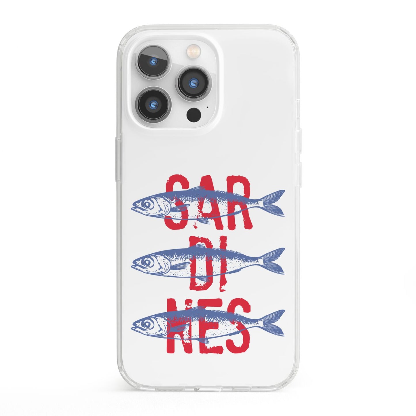 Sardines Word Art iPhone 13 Pro Clear Bumper Case