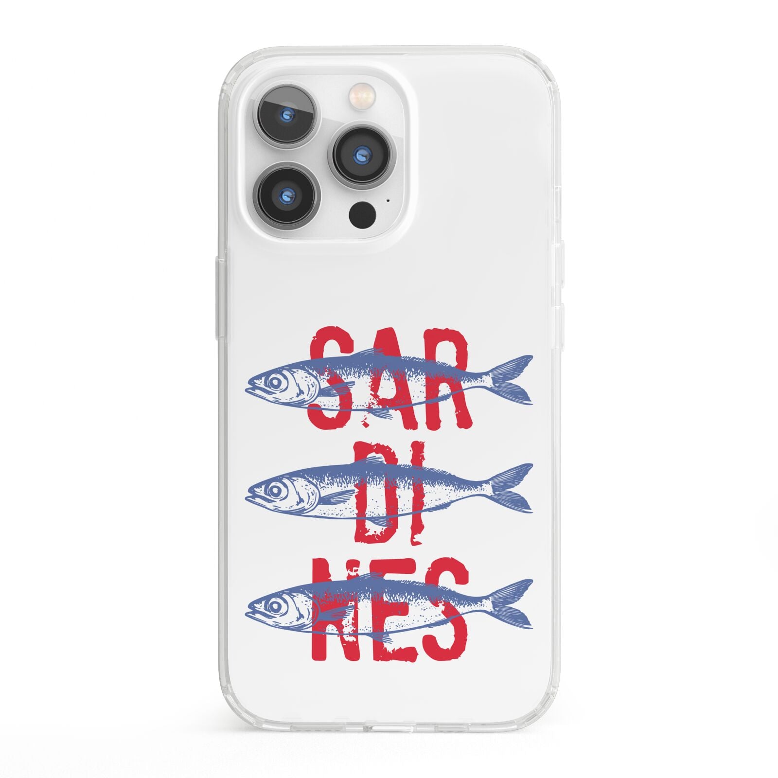 Sardines Word Art iPhone 13 Pro Clear Bumper Case